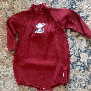 Pili Carrera sweater romper red baby boy girl 18m